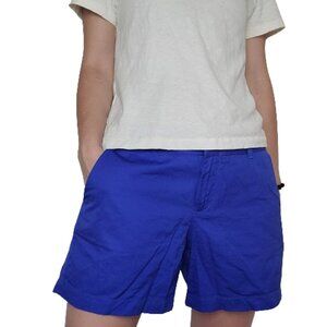 J. Crew Factory Style 21760 Cobalt Blue Broken In Cotton Chino Shorts - 6/Small